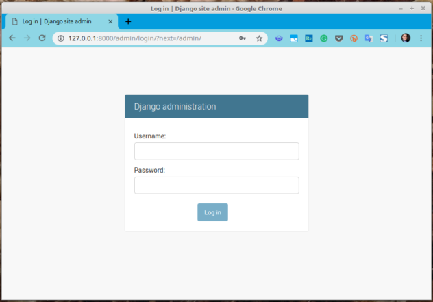 Django admin login mask